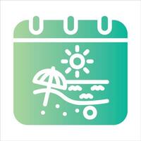 summer in flat design style vector