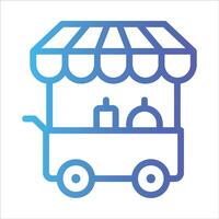food stall in flat design style vector