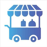 food stall in flat design style vector