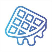 waffle in flat design style vector