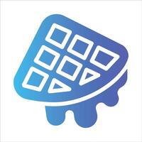 waffle in flat design style vector