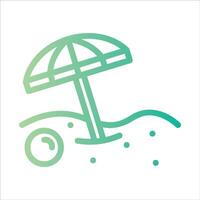 summer in flat design style vector