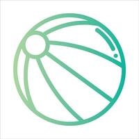 beach ball in flat design style vector