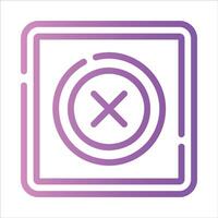 cancel in flat design style vector