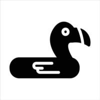 flamingo in flat design style vector