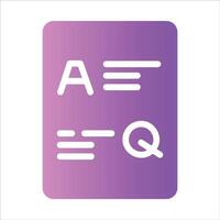 question and answer in flat design style vector