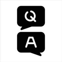 question and answer in flat design style vector