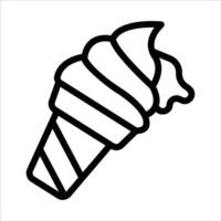 ice cream in flat design style vector