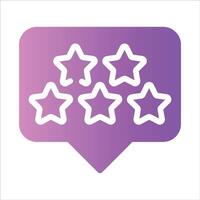 five stars in flat design style vector