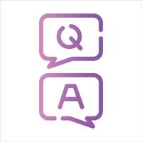 question and answer in flat design style vector