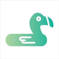 flamingo in flat design style vector