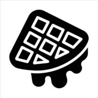 waffle in flat design style vector