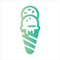 ice cream in flat design style vector