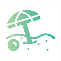 summer in flat design style vector