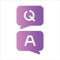 question and answer in flat design style vector