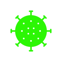 Virus icon with simple and modern design on transparent background png