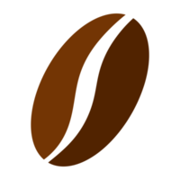 Coffee bean icon with simple and modern design isolated on transparent background png