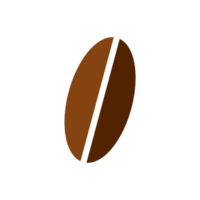 Coffee bean icon with simple and modern design isolated on transparent background png