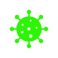 Virus icon with simple and modern design on transparent background png
