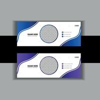 Email signature design vector