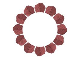 Autumn Leaf circle Frame Background vector