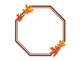 Autumn Leaf Frame Background Illustration vector
