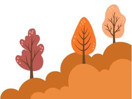 Autumn Tree Fall Background Illustration vector