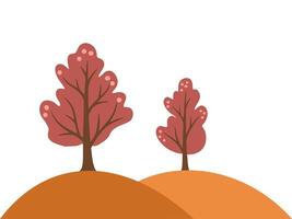 Brown Tree Fall Background Illustration vector