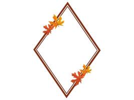 Autumn Frame with Foliage Background vector