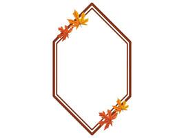 Autumn Leaves Frame Background Illustration vector