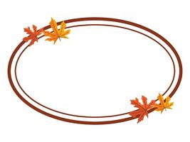Autumn Leaf Frame Background Illustration vector