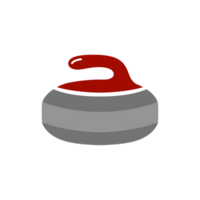 Curling stone icon with simple and modern design on transparent background png