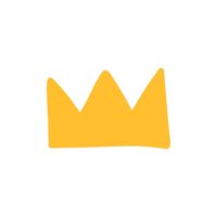 Gold crown icon with simple design png