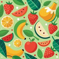 Abstract Fruit Seamless Pattern Illustration Art vector