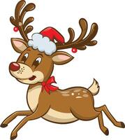 Merry Christmas Deer Illustration Design. vector