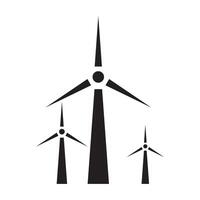 wind power Icon, Windmill icon set. Air energy concept. illustration isolated on white background vector