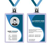 professional corporate id card template, clean id card design with realistic mockup, Professional Identity Card Template for Employee and Others, vector