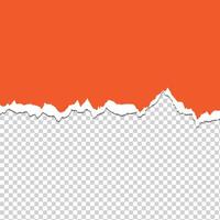 Torn a half sheet of red paper from the bottom. template paper design. vector