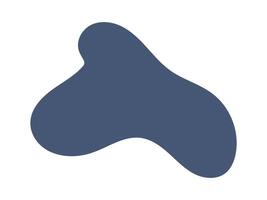Abstract long blob shape hand drawn, Isolated on a white background. vector