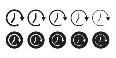 History icon set. History past events symbol, Account history line or feel art icon for apps and websites. vector