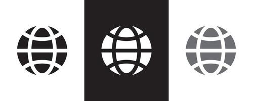 Web icon set, go to web sign and symbol. web click icon. Global search icon illustration flat design vector