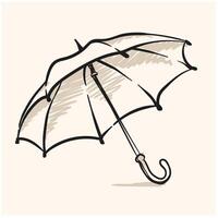 Modern umbel coverage illustration style doodle and line art vector