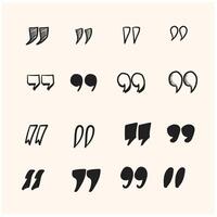 doodle quotation mark With illustration style doodle and line art vector