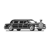 Sophisticated Limousine Icon Sharp Image vector