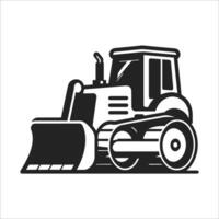 Industrial Bulldozer Icon Design vector
