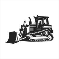 Bulldozer Clipart in Flat Style vector