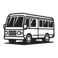 Basic Minibus Icon for Projects vector