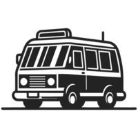 Minibus Symbol for Web and Print vector