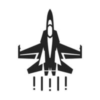 Graphic of Fighter Jet Silhouette vector