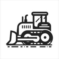 Minimalist Bulldozer Illustration vector